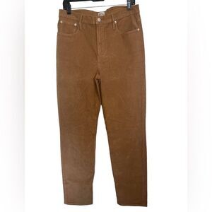 J. Crew Tan Vintage Straight High Rise Academia Corduroy Pants Size 31 Tall